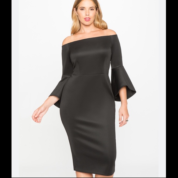 Eloquii Dresses & Skirts - Eloquii Off the Shoulder Flare Sleeve Dress